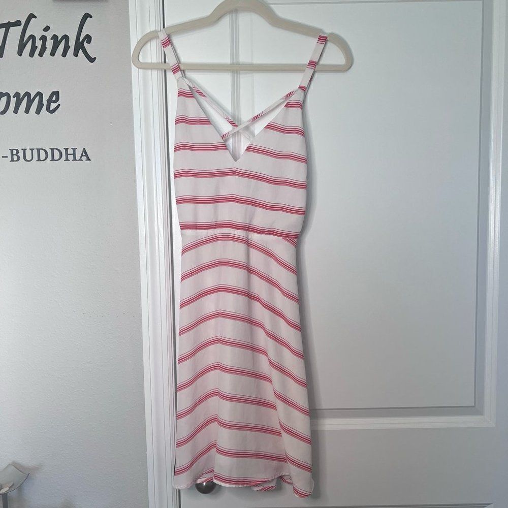 Lush V-Neck Spaghetti Strap Womens Summer Lined Dress Size Large